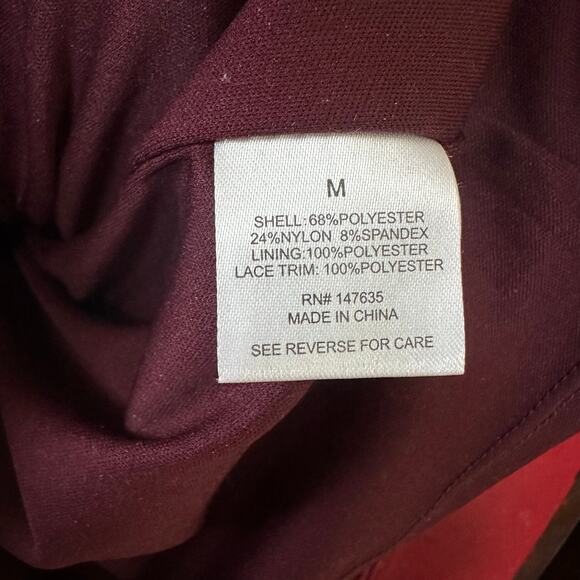 Y2K Altar'd State Dress M Burgundy Velvet Burnout Bell Sleeve Whimsigoth Fairy - Picture 10 of 10